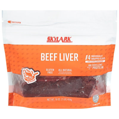 Skylark Beef Liver Slices Frozen - 16 Oz
