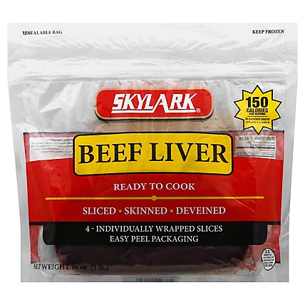 Skylark Beef Liver Slices Frozen - 16 Oz - Image 1