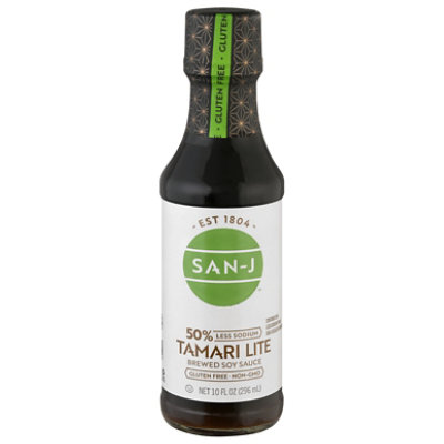 San-J Tamari Soy Sauce Gluten Free Tamari Lite Less Sodium - 10 Fl. Oz. - Image 3