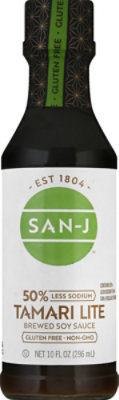 San-J Tamari Soy Sauce Gluten Free Tamari Lite Less Sodium - 10 Fl. Oz. - Image 2