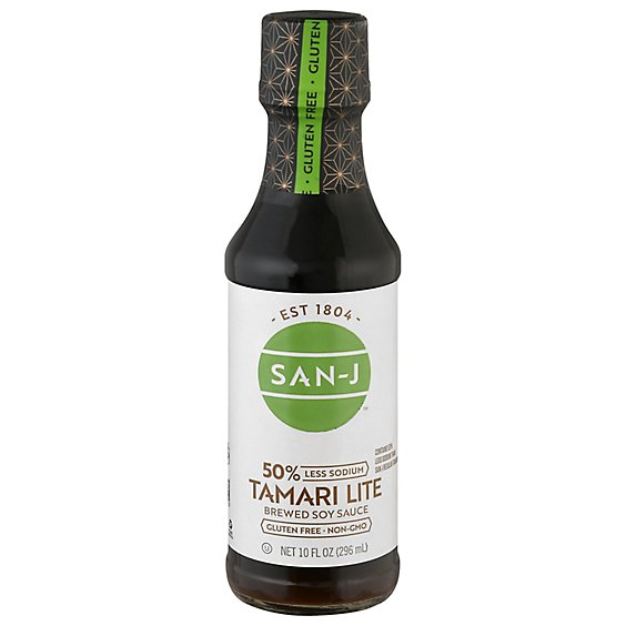 San-J Tamari Soy Sauce Gluten Free Tamari Lite Less Sodium - 10 Fl. Oz.