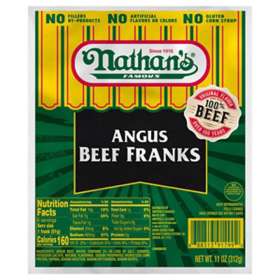 Nathan's Famous Angus Beef Hot Dogs - 11 Oz - Image 2