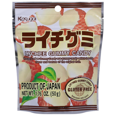 Kasugai Gummy Pouch Lychee - 1.76 Oz - Image 2