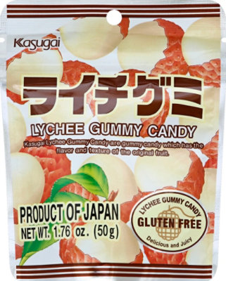 Kasugai Gummy Pouch Lychee - 1.76 Oz - Image 2