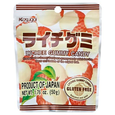 Kasugai Gummy Pouch Lychee - 1.76 Oz