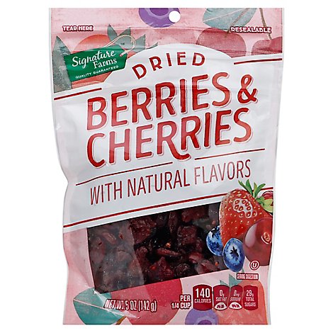 Signature Farms Berries & Cherries Dried - 5 Oz
