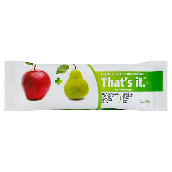 Thats It Apple Pear Fruit Bar - 1.2 Oz