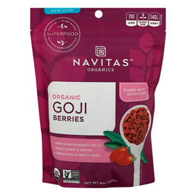 Navitas Naturals Sun Bried Goji Berries - 8 Oz