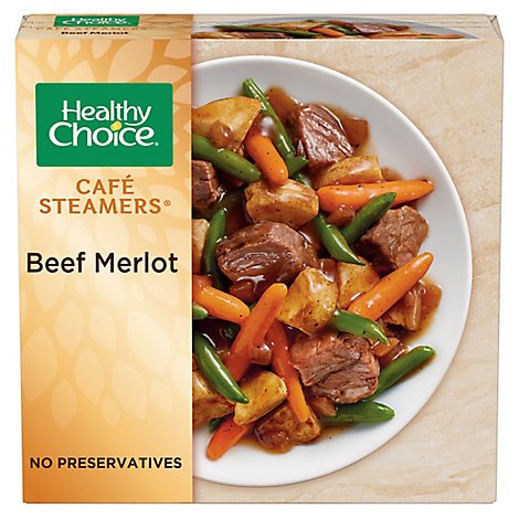 Healthy Choice Cafe Steamers Beef Merlot Frozen Meal - 9.5 Oz