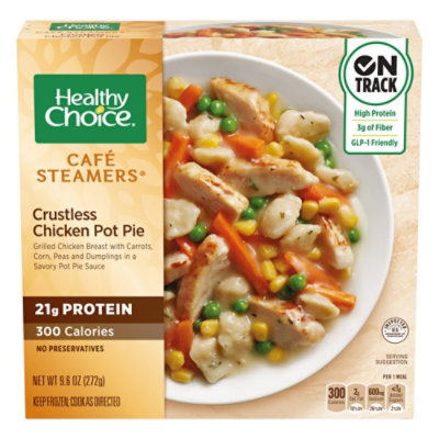 Healthy Choice Cafe Steamers Crustless Chicken Pot Pie Frozen Meal - 9.6 Oz - Image 1