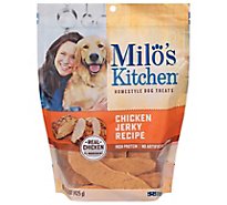Milos Kitchen Dog Treats Home Style Chicken Jerky Recipe Pouch - 15 Oz
