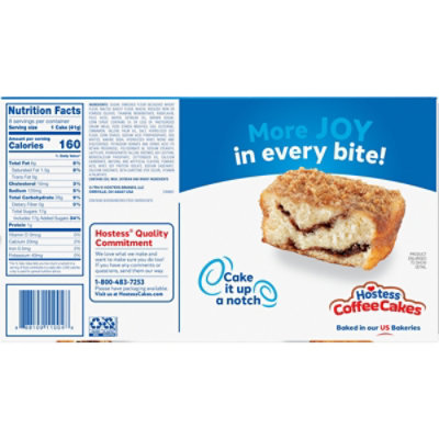 Hostess Coffee Cakes Cinnamon Topped Streusel Coffee Cake - 11.6 Oz - Image 7
