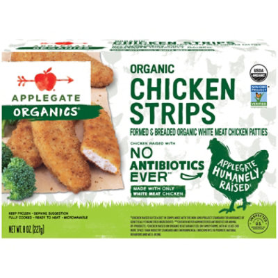 Applegate Organic Chicken Strips Frozen - 8oz - Image 1