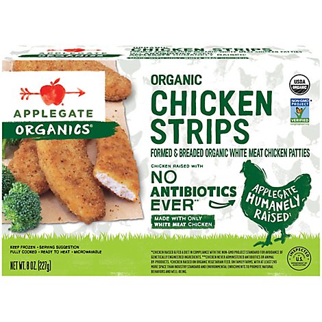 Applegate Organic Chicken Strips Frozen - 8oz