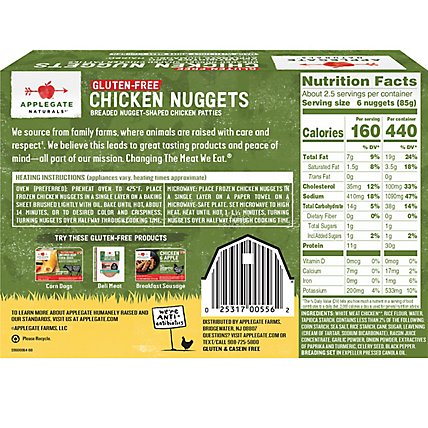 Applegate Natural Gluten-Free Chicken Nuggets Frozen - 8oz - Image 7