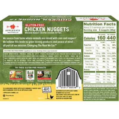 Applegate Natural Gluten-Free Chicken Nuggets Frozen - 8oz - Image 5