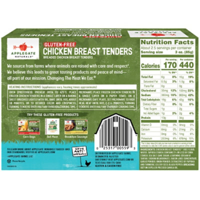 Applegate Natural Gluten-Free Chicken Tenders Frozen - 8oz - Image 6