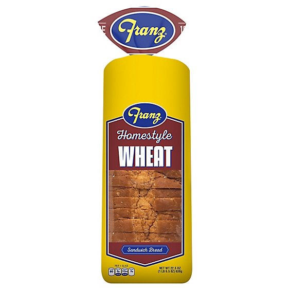 Franz Homestyle Sandwhich Bread Wheat Split Top - 22.5 Oz