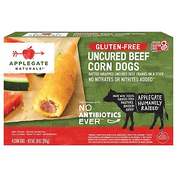 Applegate Natural Gluten-Free Corn Dogs Frozen - 10oz