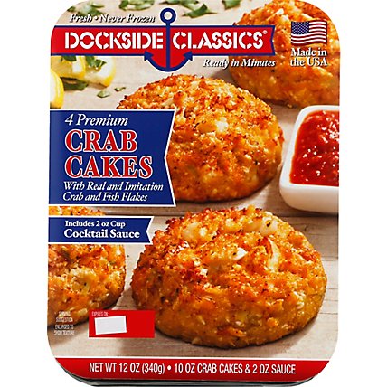 Dockside Classics Crab Cakes Premium 4 Count - 12 Oz - Image 2