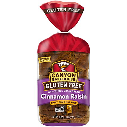 Canyon Bakehouse Bread Cinnamon Raisin Gluten Free - 18 Oz - Image 1