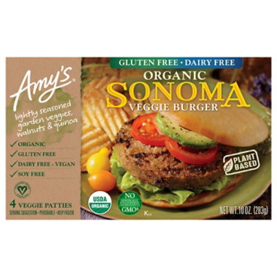 Amys Veggie Burger Sonoma Garden Vegetables - 10 Oz - Image 2