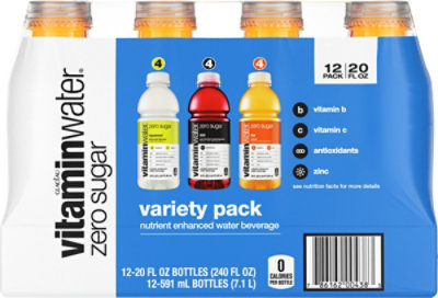 vitaminwater Zero Water Beverage Nutrient Enhanced Variety Pack - 12-20 Fl. Oz. - Image 6