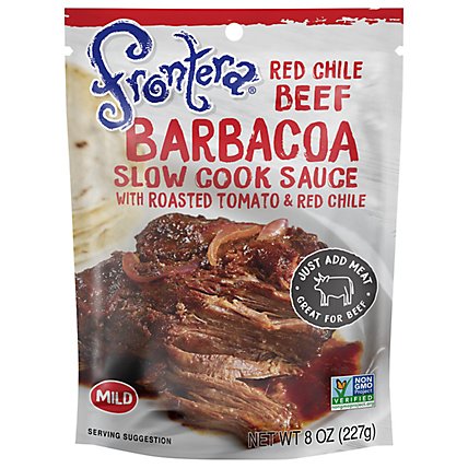 Frontera Sauce Slow Cook Barbacoa Red Chile Beef Mild Pouch - 8 Oz - Image 3