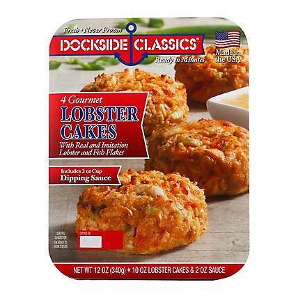 Dockside Classics Lobster Cakes Gourmet 4 Count - 12 Oz - Image 1