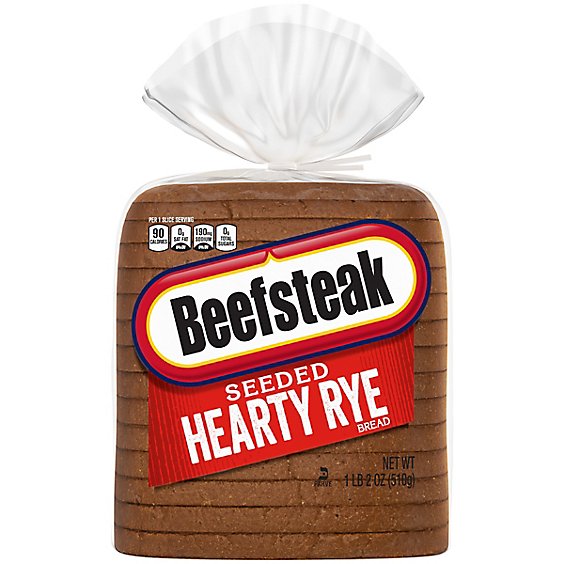 Beefsteak Hearty Rye Seeded Bread - 18 Oz