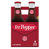 Dr Pepper Made with Sugar 12 fl oz glass bottles 4 pack - Image 1