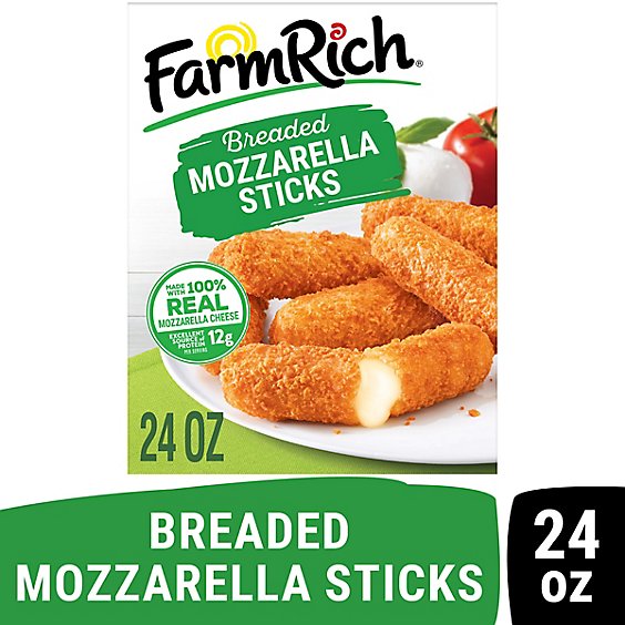 Farm Rich Snacks Mozzarella Sticks Breaded - 24 Oz