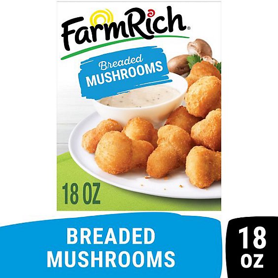 Farm Rich Snacks Mushrooms in a Crispy Breaded Coating - 18 Oz