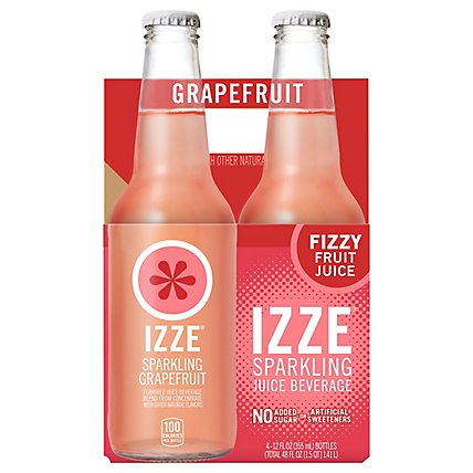 IZZE Beverage Sparkling Grapefruit - 4-12 Fl. Oz. - Image 1