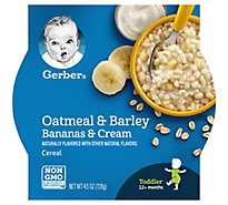 Gerber Breakfast Buddies Bananas and Cream Hot Cereal with Real Fruit and Yogurt Tray - 4.5 Oz