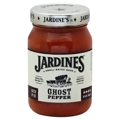 Jardines Salsa Ghost Pepper XXX Hot Jar - 16 Oz - Image 1