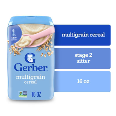 Gerber 2nd Foods Grain & Grow Multigrain Baby Cereal Canister - 16 Oz - Image 1