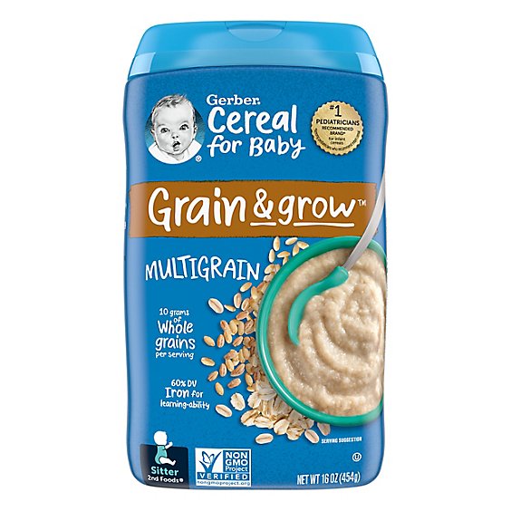Gerber 2nd Foods Grain & Grow Multigrain Baby Cereal Canister - 16 Oz