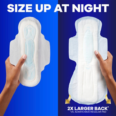 Always Maxi Pads Size 5 Overnight Absorbency Unscented with Wings - 27 Count - Image 6