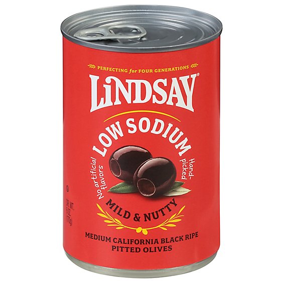 Lindsay Olives Pitted California Ripe Low Sodium Medium - 6 Oz
