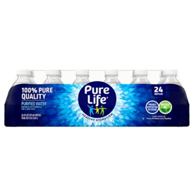 Pure Life Purified Water No Flavor - 24-8 Fl. Oz.