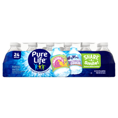 Pure Life Purified Bottled Water, 8 Ounce, 24-pack