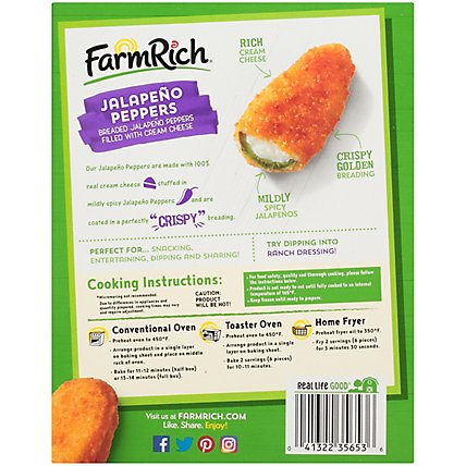 Farm Rich Snacks Jalapeno Peppers Breaded With Cream Cheese - 18 Oz - Image 6