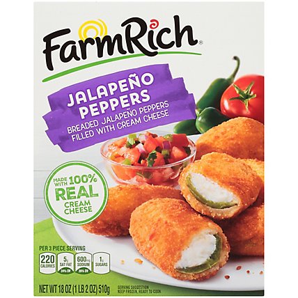 Farm Rich Snacks Jalapeno Peppers Breaded With Cream Cheese - 18 Oz - Image 2