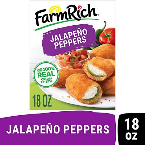 Farm Rich Snacks Jalapeno Peppers Breaded With Cream Cheese - 18 Oz