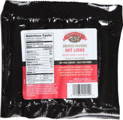 Hemplers Hot Links Sausage - 16 Oz - Image 6