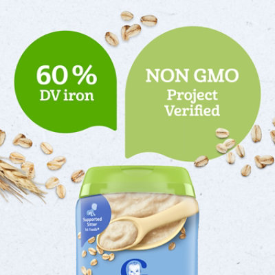 Gerber 2nd Foods Grain & Grow Organic Oatmeal For Baby In Canister - 8 Oz - Image 2