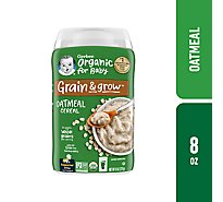 Gerber 2nd Foods Organic for Baby Grain & Grow Oatmeal Baby Cereal Canister - 8 Oz