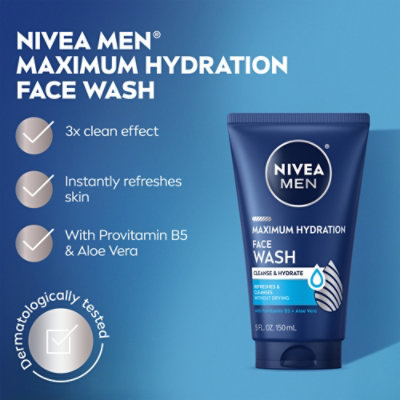 NIVEA MEN Maximum Hydration Moisturizing Face Wash - 5 Fl. Oz. - Image 3