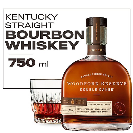 Woodford Reserve Double Oaked Kentucky Straight Bourbon Whiskey 90.4 Proof Bottle - 750 Ml